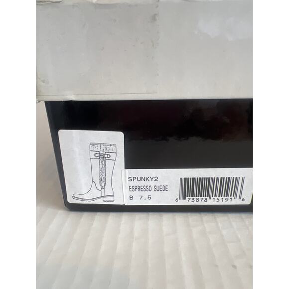 Aquatalia by Marvin K brown suede tall riding boots Size 7 1/2 - Picture 12 of 14